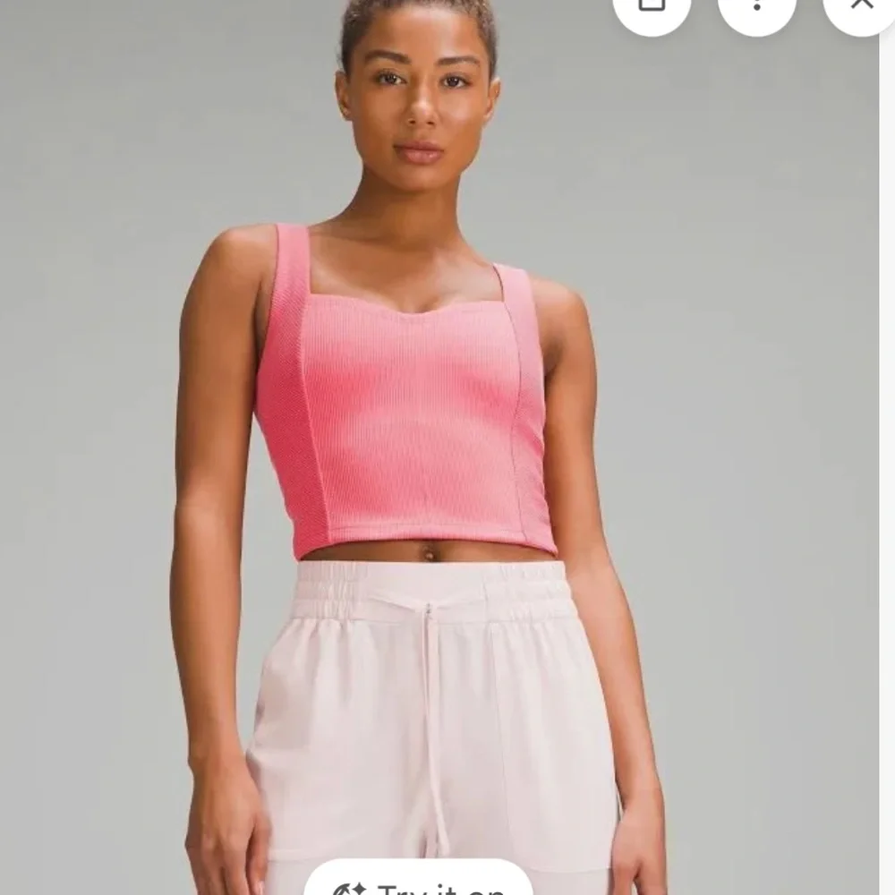 NWT lululemon Ribbed Softstreme Sweetheart Tank Glaze Pink Size M